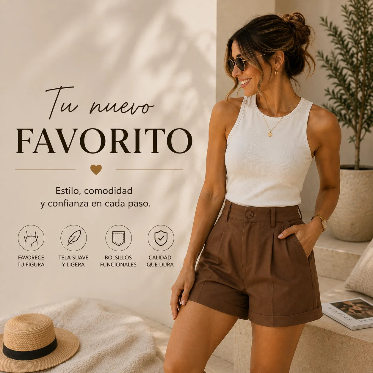 ✨ Short Elegante de Tiro Alto Premium✨