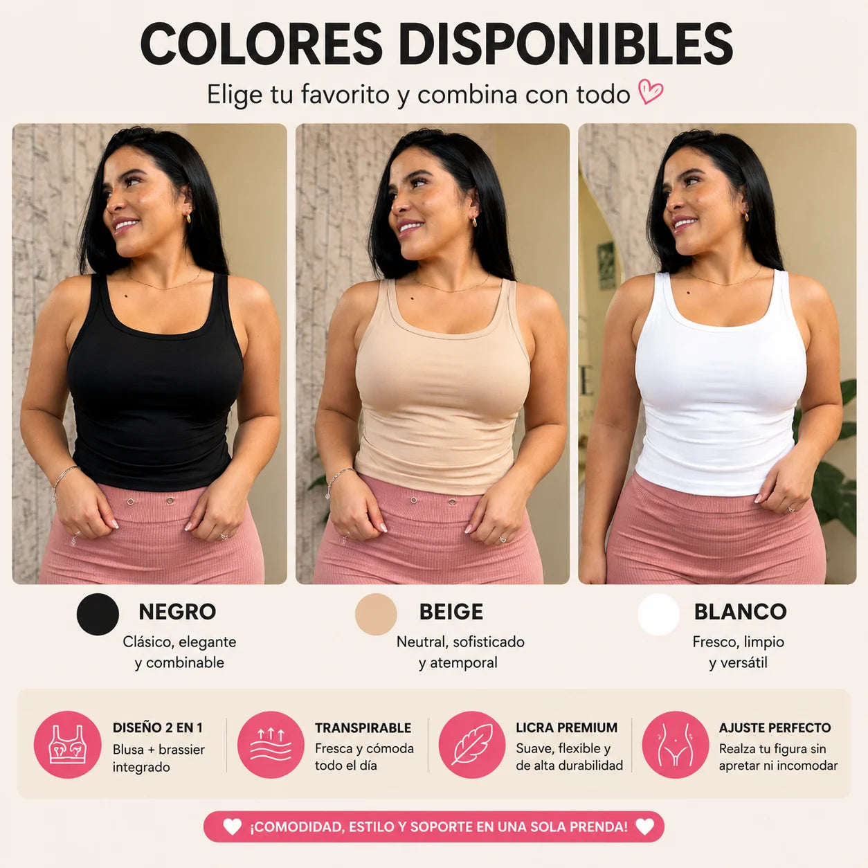 BLUSA 2 EN 1 CON SUJETADOR INTEGRADO✨