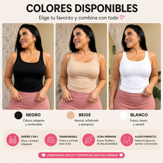 BLUSA 2 EN 1 CON SUJETADOR INTEGRADO✨