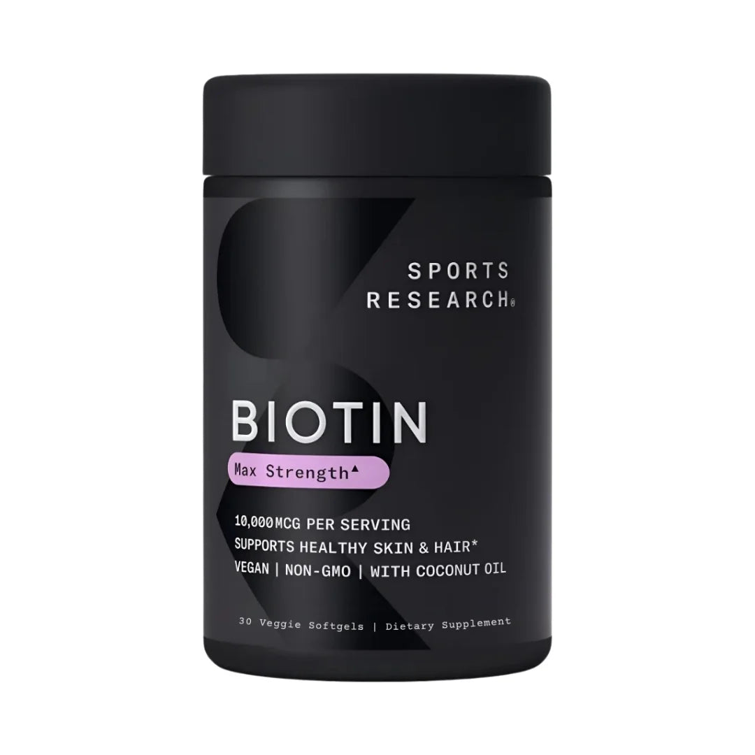 Biotina Sports Research IMPORTADA 10,000 mcg | Cabello, Piel y Uñas