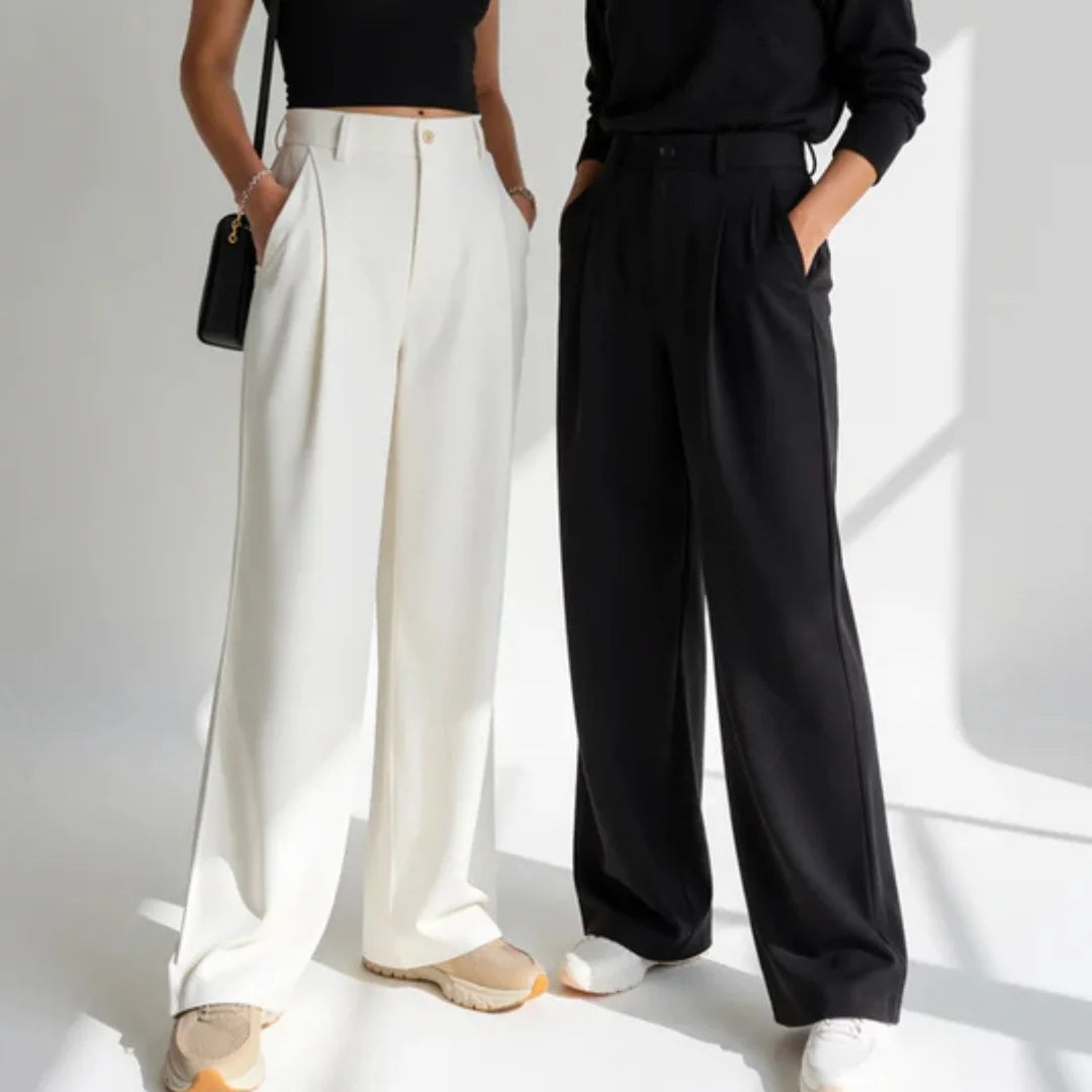Pantalón Palazzo Premium para Mujer | Cintura Alta y Tela Elástica