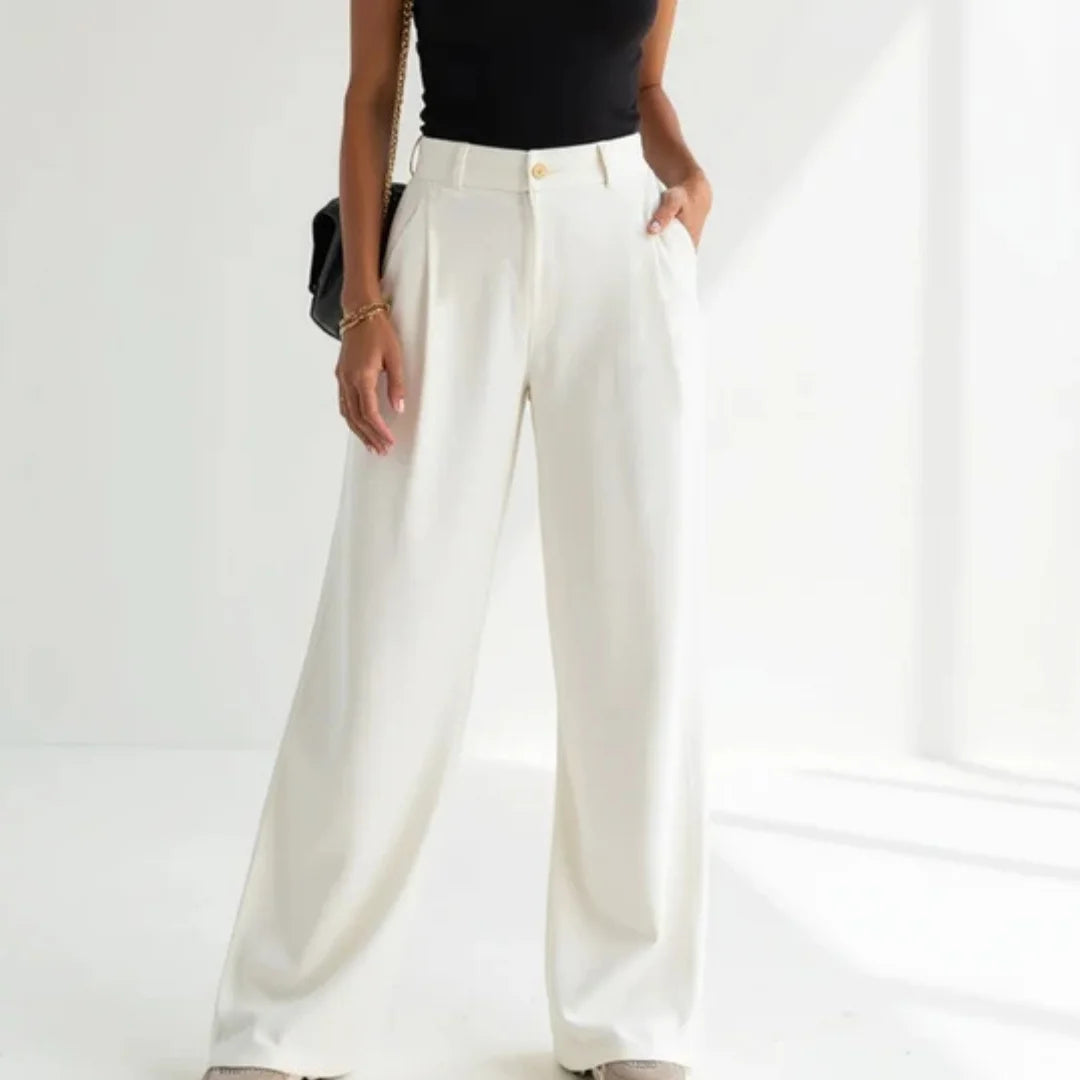 Pantalón Palazzo Premium para Mujer | Cintura Alta y Tela Elástica