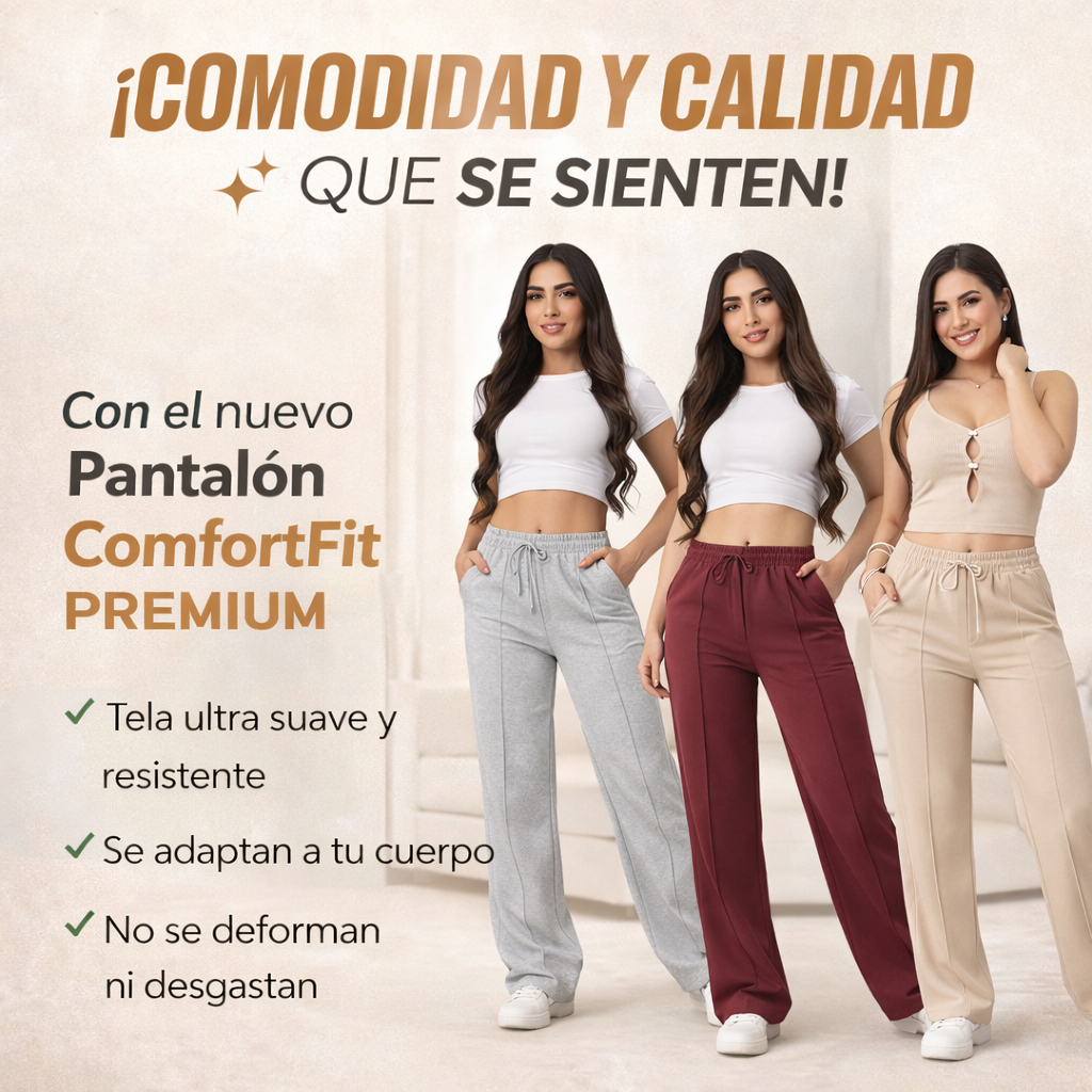 🔥💃🏻🎁Pantalón ComfortFit Premium🔥💃🏻🎁